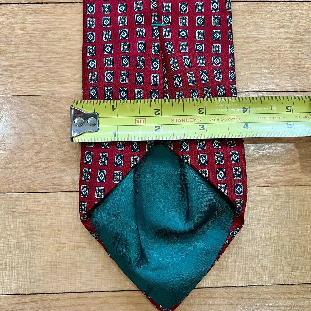 Tommy Hilfiger Men's Necktie 100% Silk 2-Tone Geometric